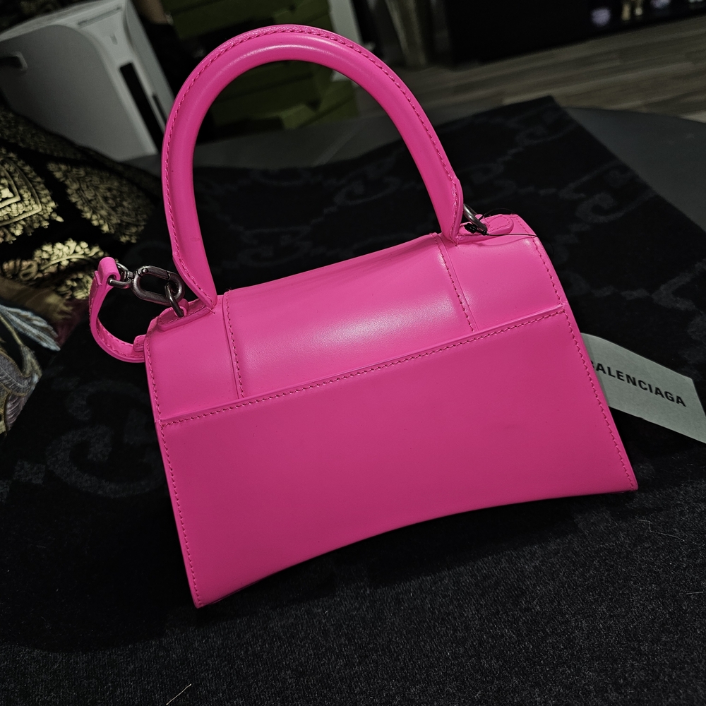 Balenciaga Hourglass XS 2 Way Hand Shoulder Bag Barbie Pink - Picture 8 of 10